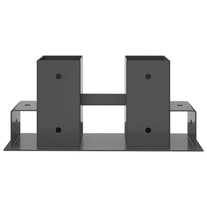 Houtstapel Steun 4 st Antraciet 34 x 10 x 15 cm Staal