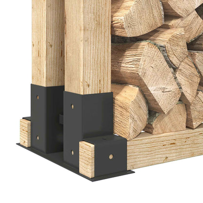 Houtstapel Steun 4 st Antraciet 34 x 10 x 15 cm Staal