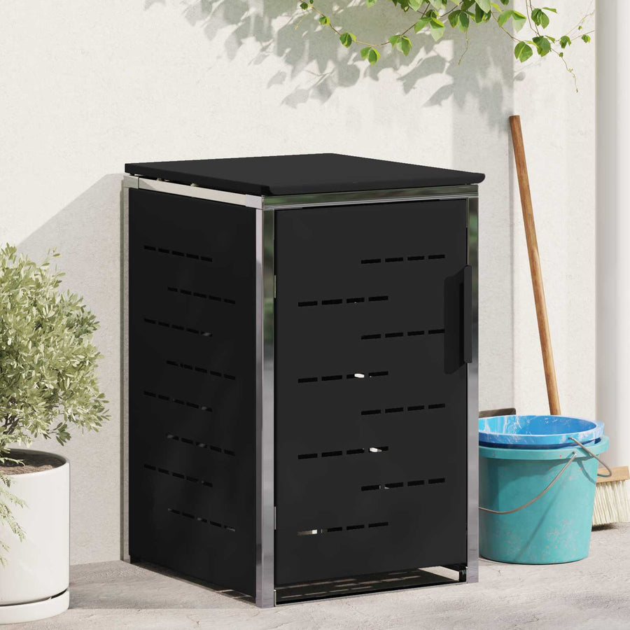 Afvalbak opslag Zwart 77,5 x 69 x 112,5 cm Roestvrij staal