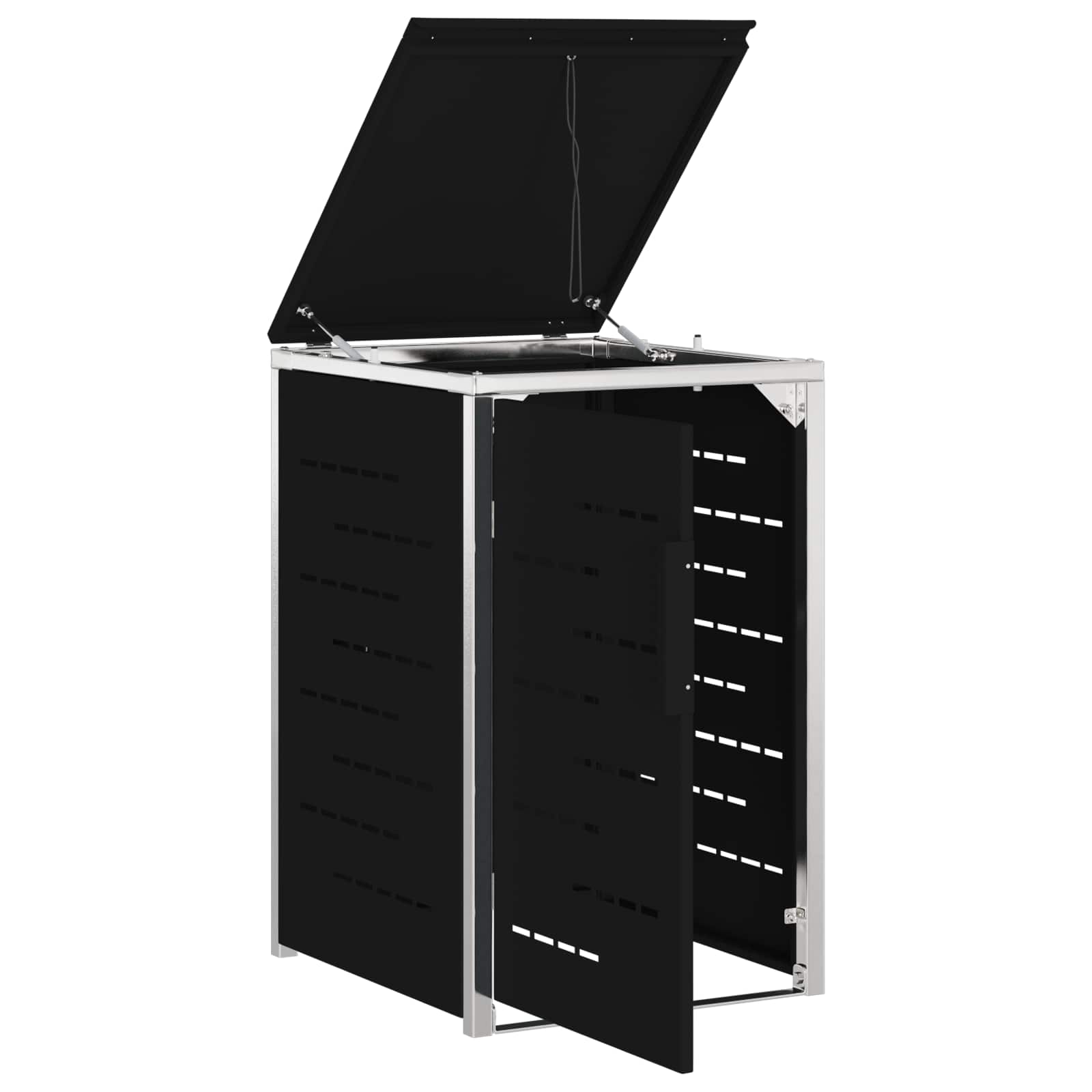 Afvalbak opslag Zwart 77,5 x 69 x 112,5 cm Roestvrij staal