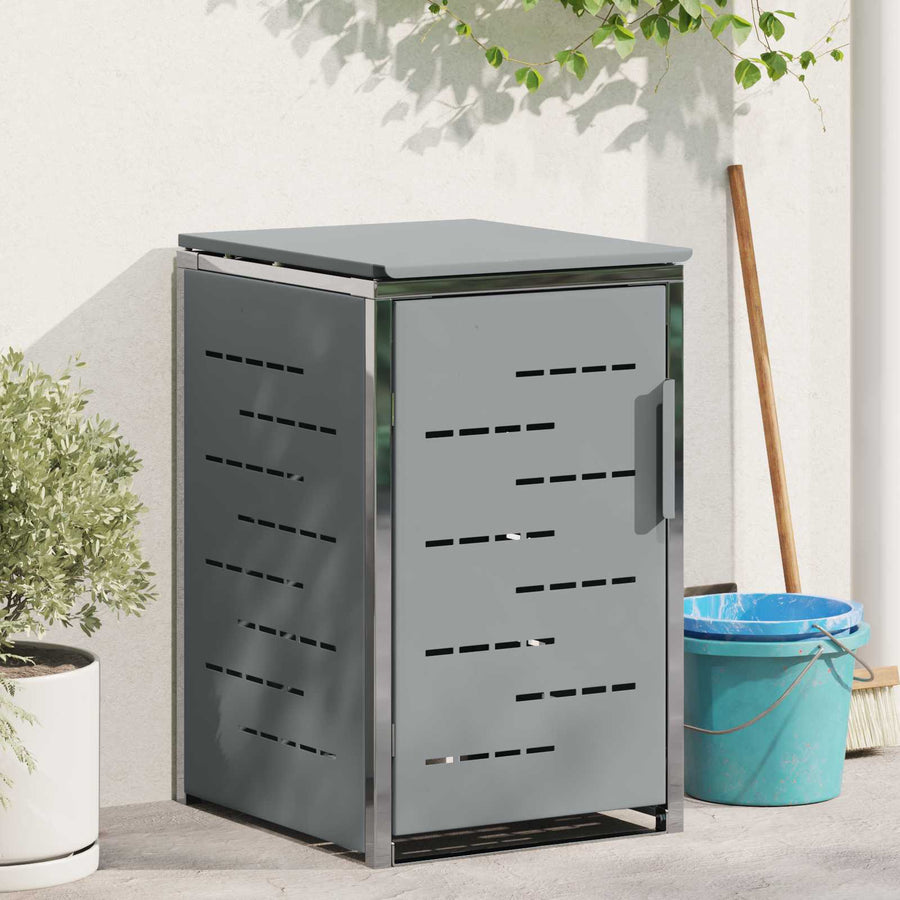 Afvalbak opslag Grijs 77,5 x 69 x 112,5 cm Roestvrij staal