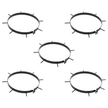 Grasbeluchter Klem met Spikes 5 pcs Zwart Ø 320 mm IJzer