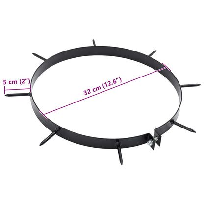 Grasbeluchter Klem met Spikes 5 pcs Zwart Ø 320 mm IJzer