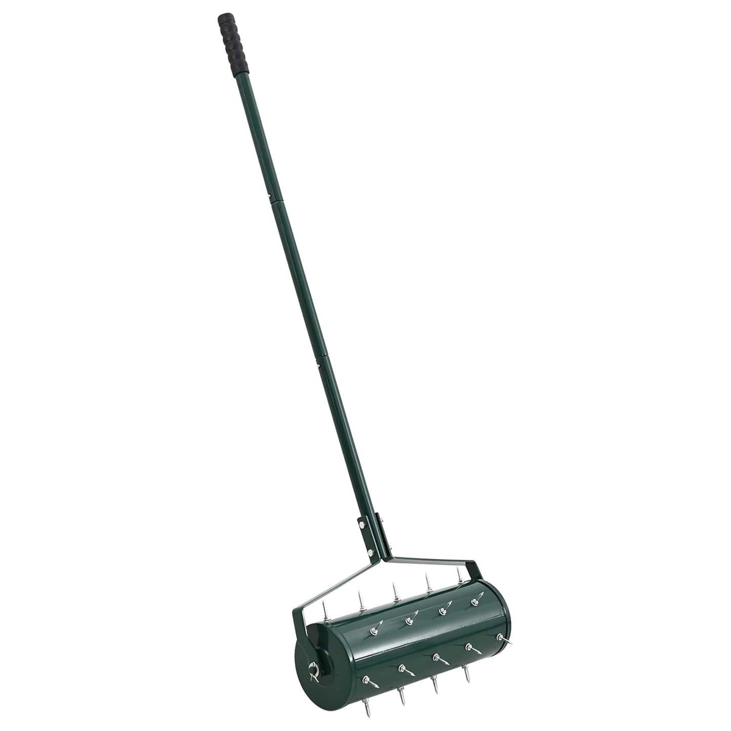 Lawn Roller Pull met Aerator Klemmen Groen 128 x 38 cm Staal
