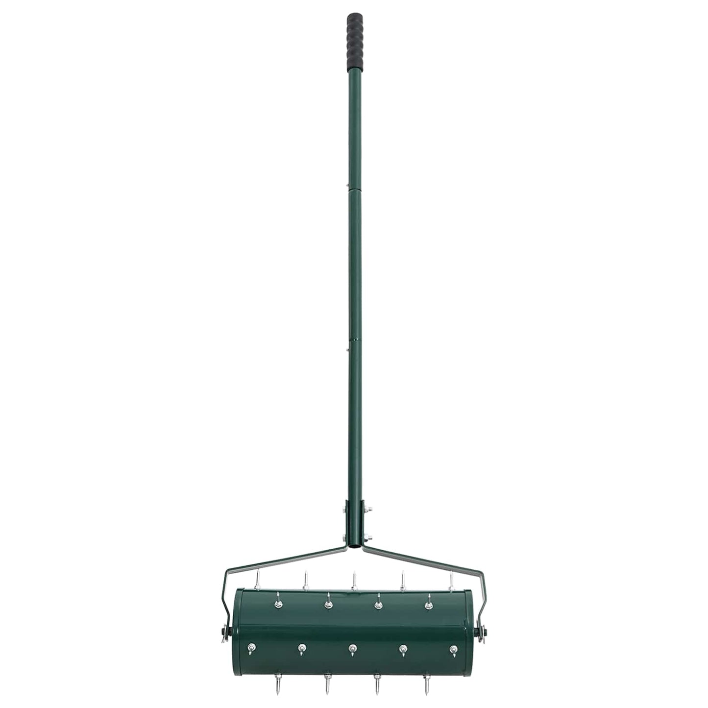 Lawn Roller Pull met Aerator Klemmen Groen 128 x 38 cm Staal