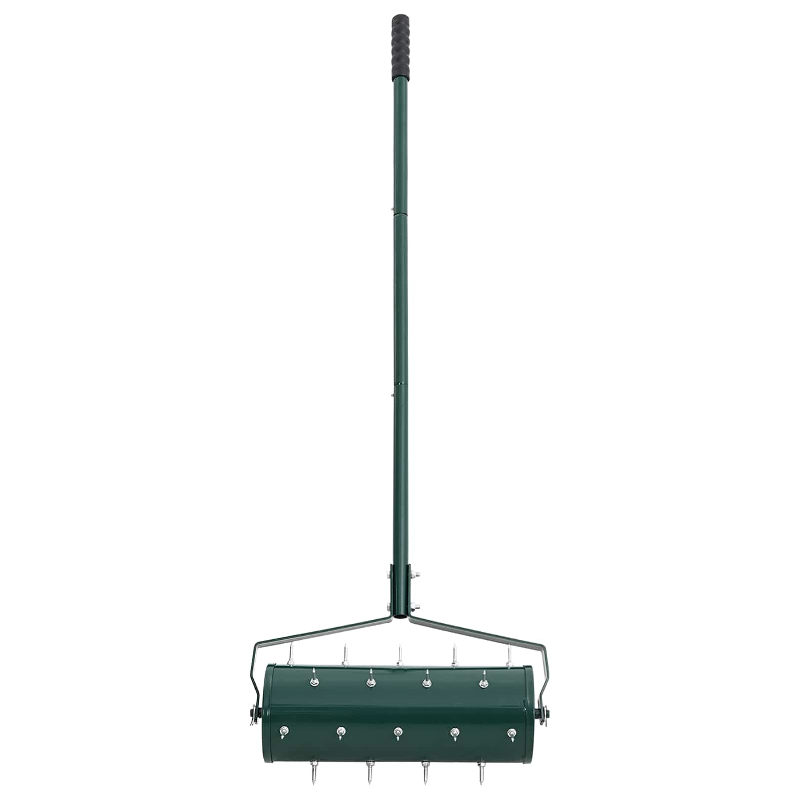 Lawn Roller Pull met Aerator Klemmen Groen 128 x 38 cm Staal