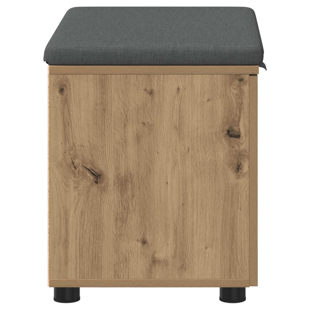 Schoenbank met kussen Artisanaal eiken 60 x 38 x 46 cm