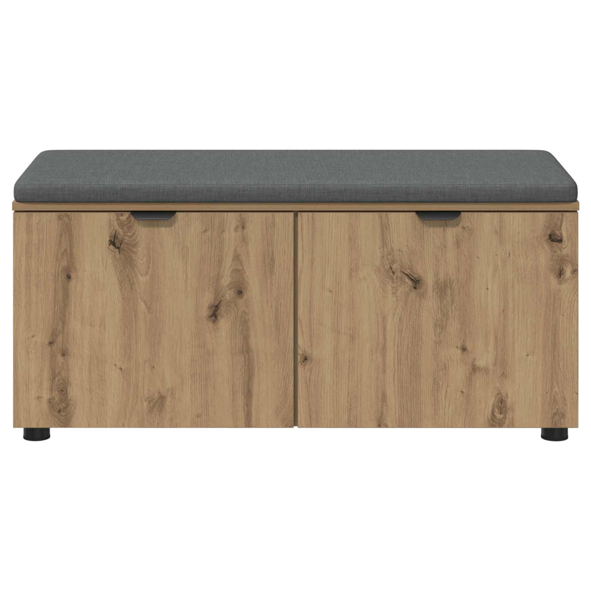 Schoenbank met kussen Artisanaal eiken 100 x 38 x 46 cm