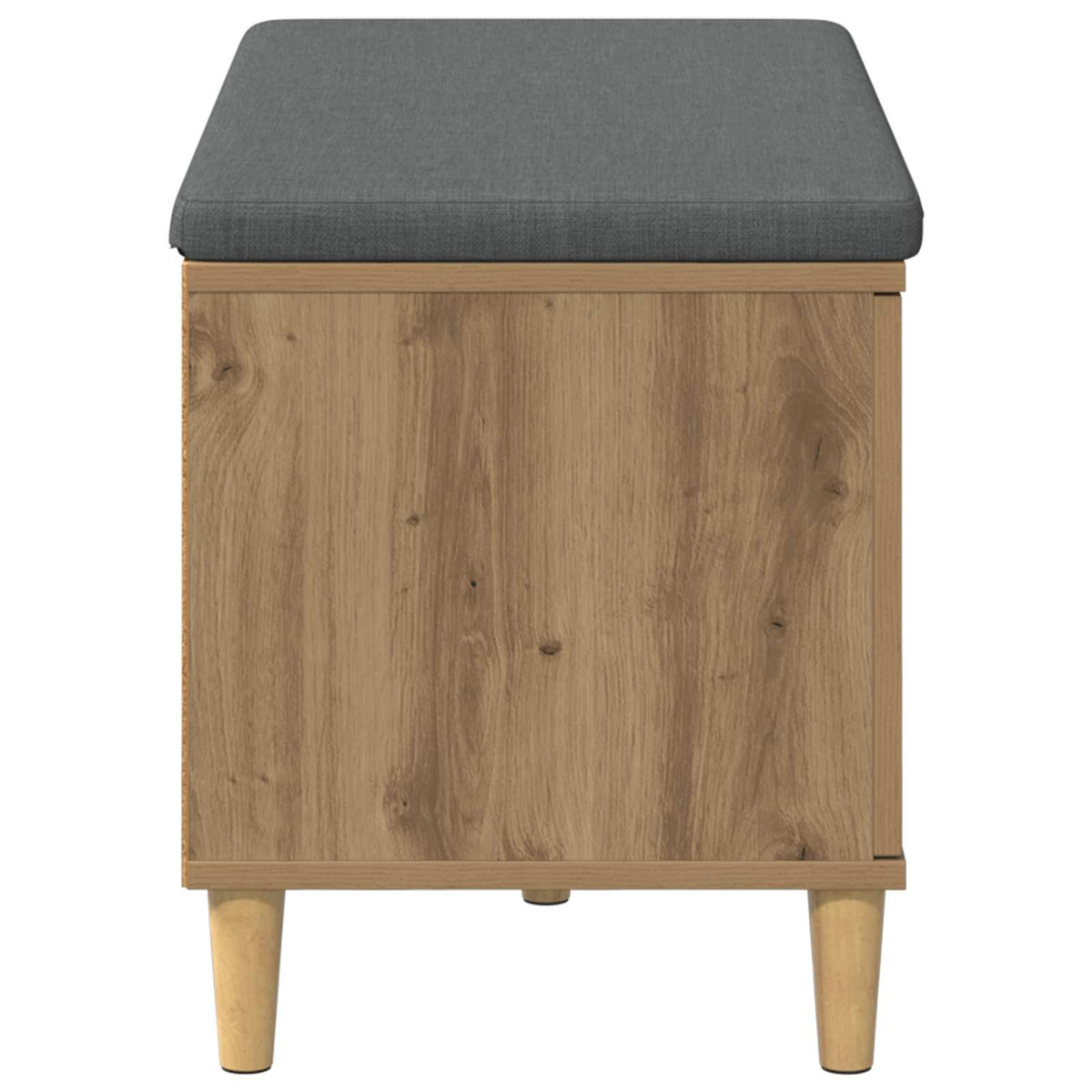 Schoenbank met kussen Artisanaal eiken 80 x 38 x 46 cm