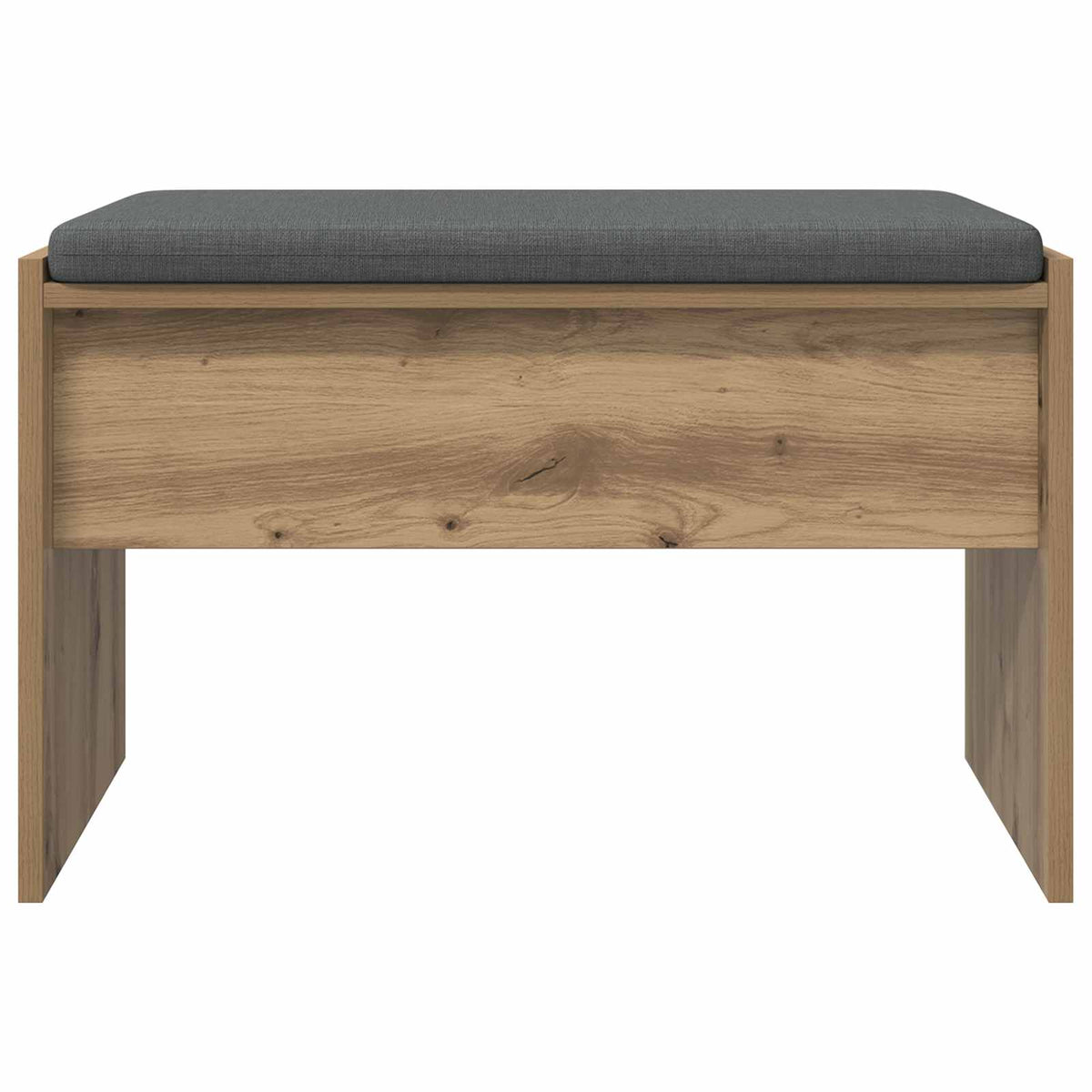 Schoenbank met kussen Artisanaal eiken 63 x 38 x 40 cm