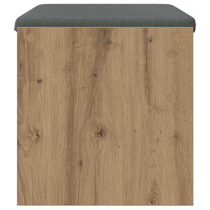 Schoenbank met kussen Artisanaal eiken 63 x 38 x 40 cm