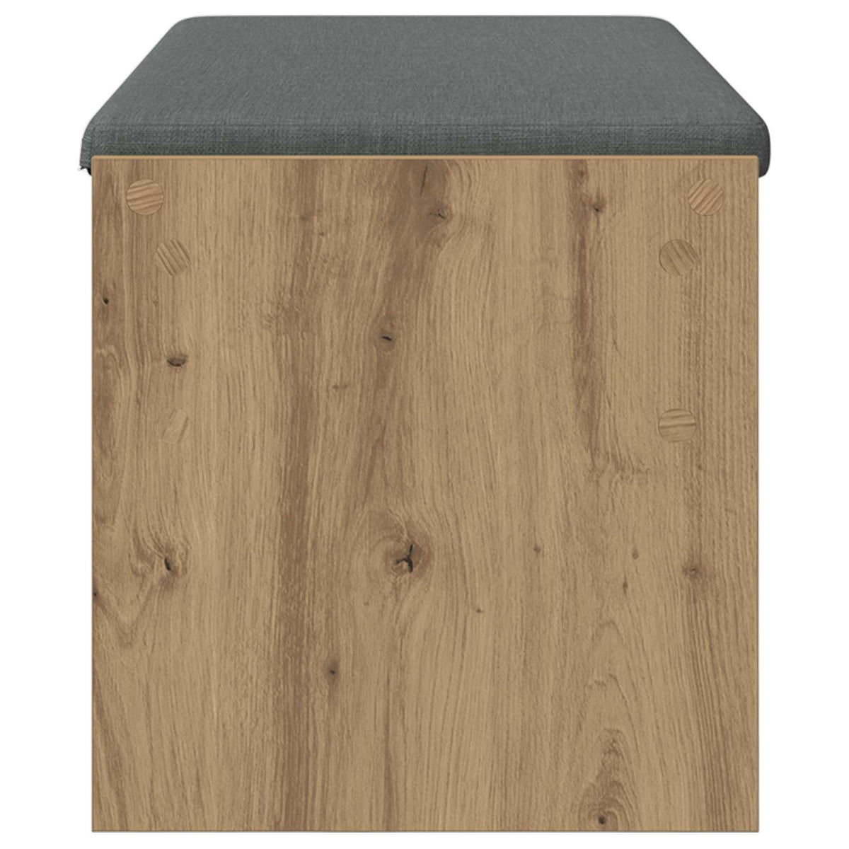 Schoenbank met kussen Artisanaal eiken 103 x 38 x 40 cm