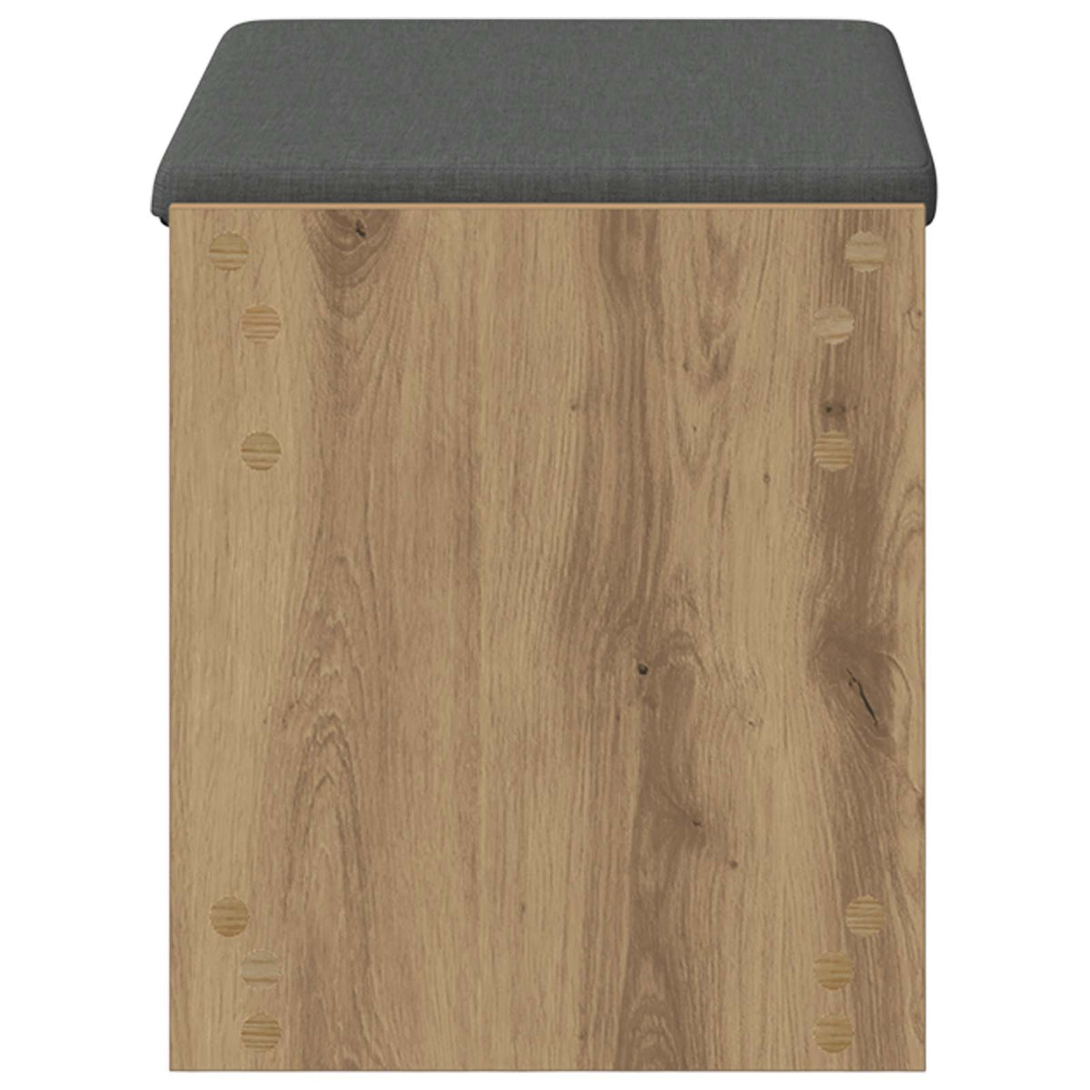 Schoenbank met kussen Artisanaal eiken 63 x 38 x 45 cm