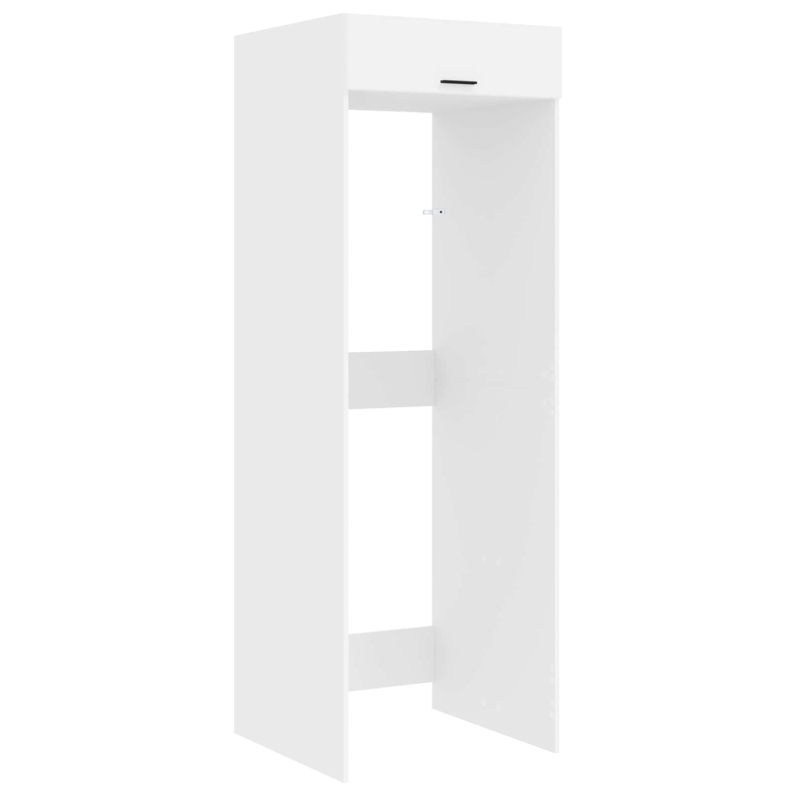 Wasmachinekast met opslag Wit 67,5 x 68 x 200 cm Bewerkt hout