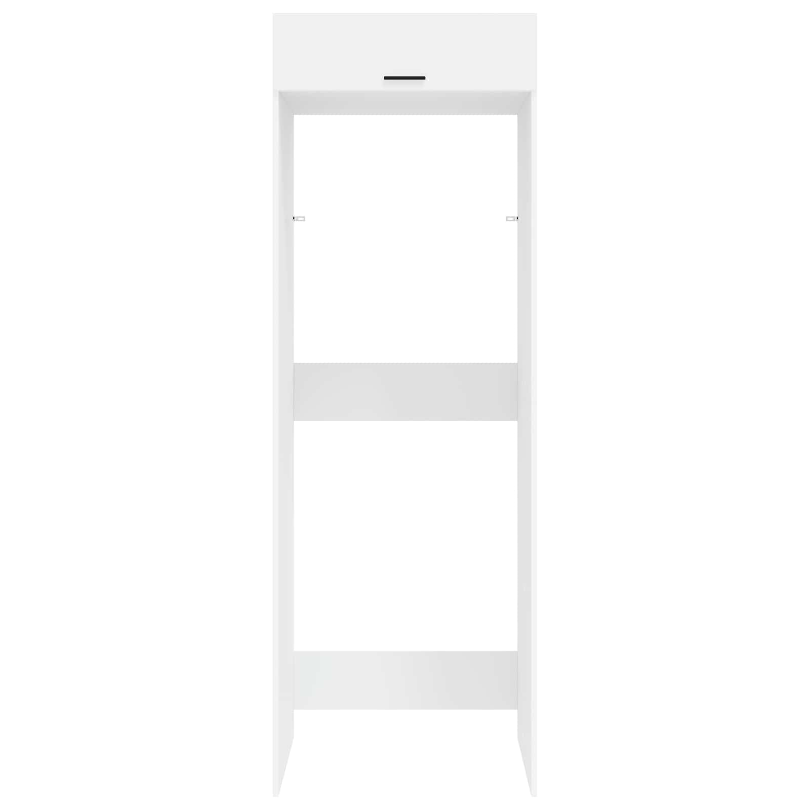 Wasmachinekast met opslag Wit 67,5 x 68 x 200 cm Bewerkt hout