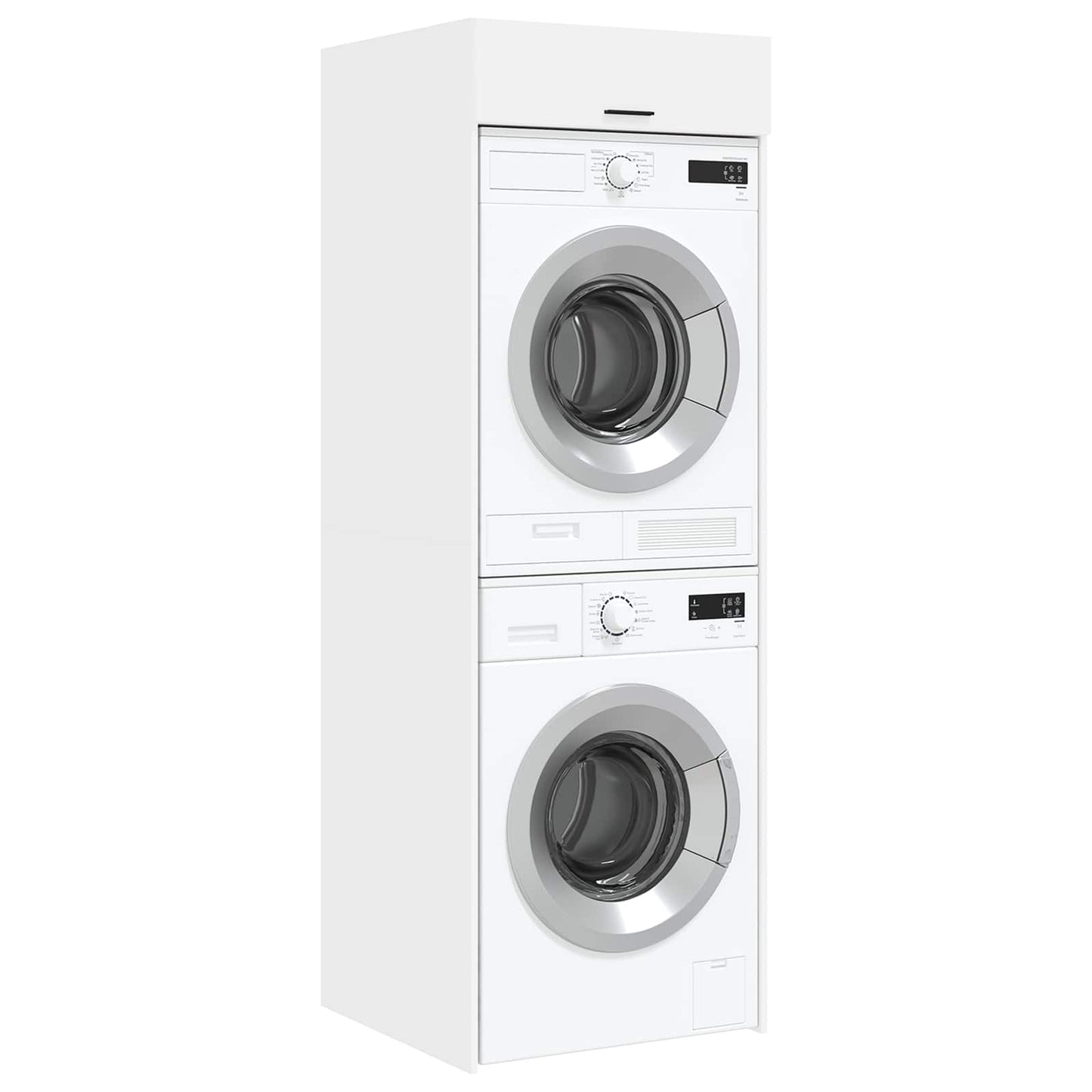 Wasmachinekast met opslag Wit 67,5 x 68 x 200 cm Bewerkt hout