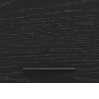 Wasmachinekast Zwart Eiken 67,5 x 68 x 200 cm Bewerkt hout