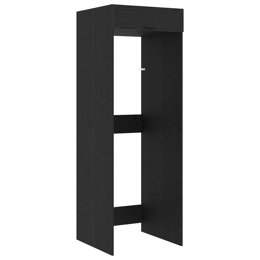 Wasmachinekast Zwart Eiken 67,5 x 68 x 200 cm Bewerkt hout
