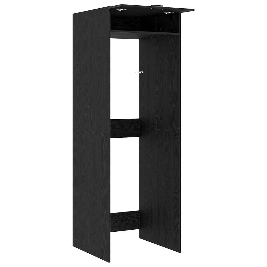 Wasmachinekast Zwart Eiken 67,5 x 68 x 200 cm Bewerkt hout