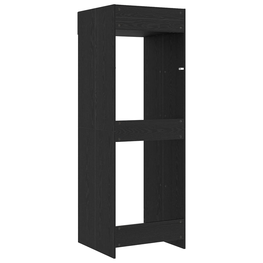Wasmachinekast Zwart Eiken 67,5 x 68 x 200 cm Bewerkt hout