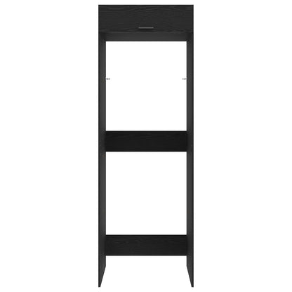 Wasmachinekast Zwart Eiken 67,5 x 68 x 200 cm Bewerkt hout