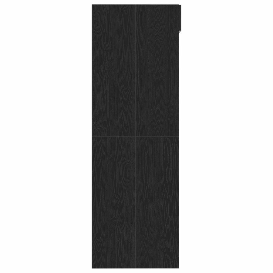 Wasmachinekast Zwart Eiken 67,5 x 68 x 200 cm Bewerkt hout