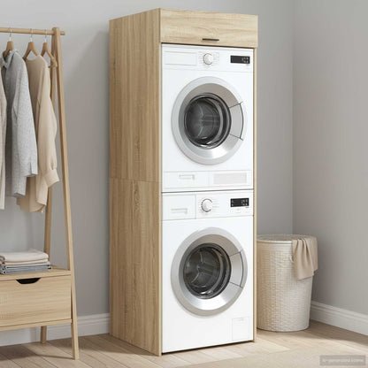 Wasmachinekast Sonoma 67,5 x 68 x 200 cm Bewerkt hout