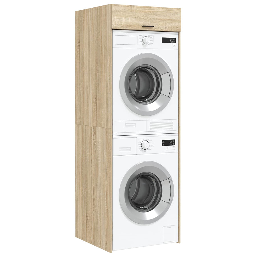 Wasmachinekast Sonoma 67,5 x 68 x 200 cm Bewerkt hout