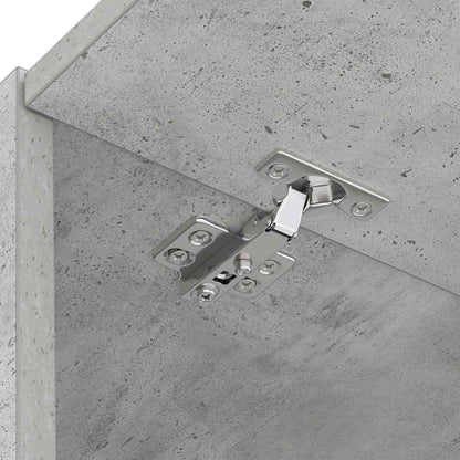 Wasmachinekast met opslag Beton 67,5 x 68 x 200 cm Bewerkt hout