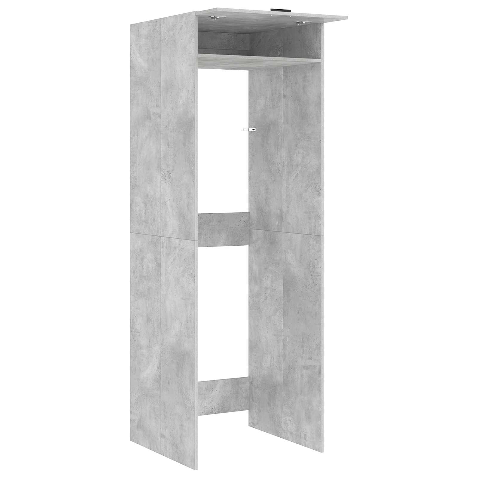 Wasmachinekast met opslag Beton 67,5 x 68 x 200 cm Bewerkt hout