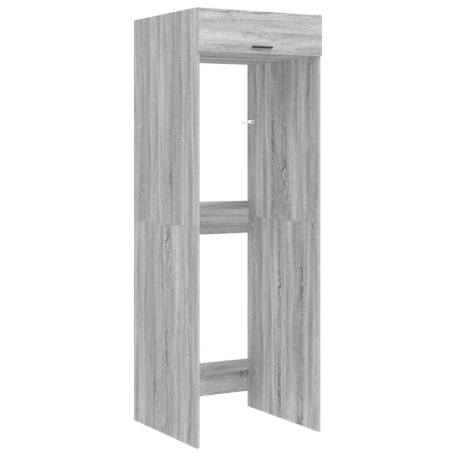 Wasmachinekast Grijs Sonoma 67,5 x 68 x 200 cm Bewerkt hout