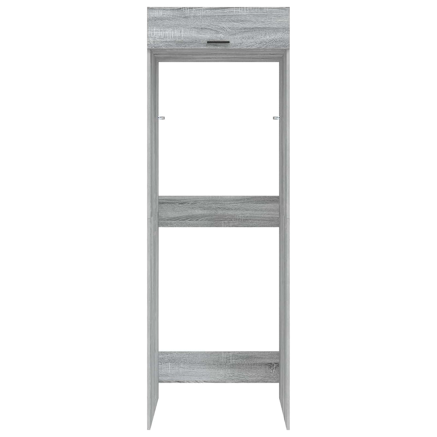 Wasmachinekast Grijs Sonoma 67,5 x 68 x 200 cm Bewerkt hout