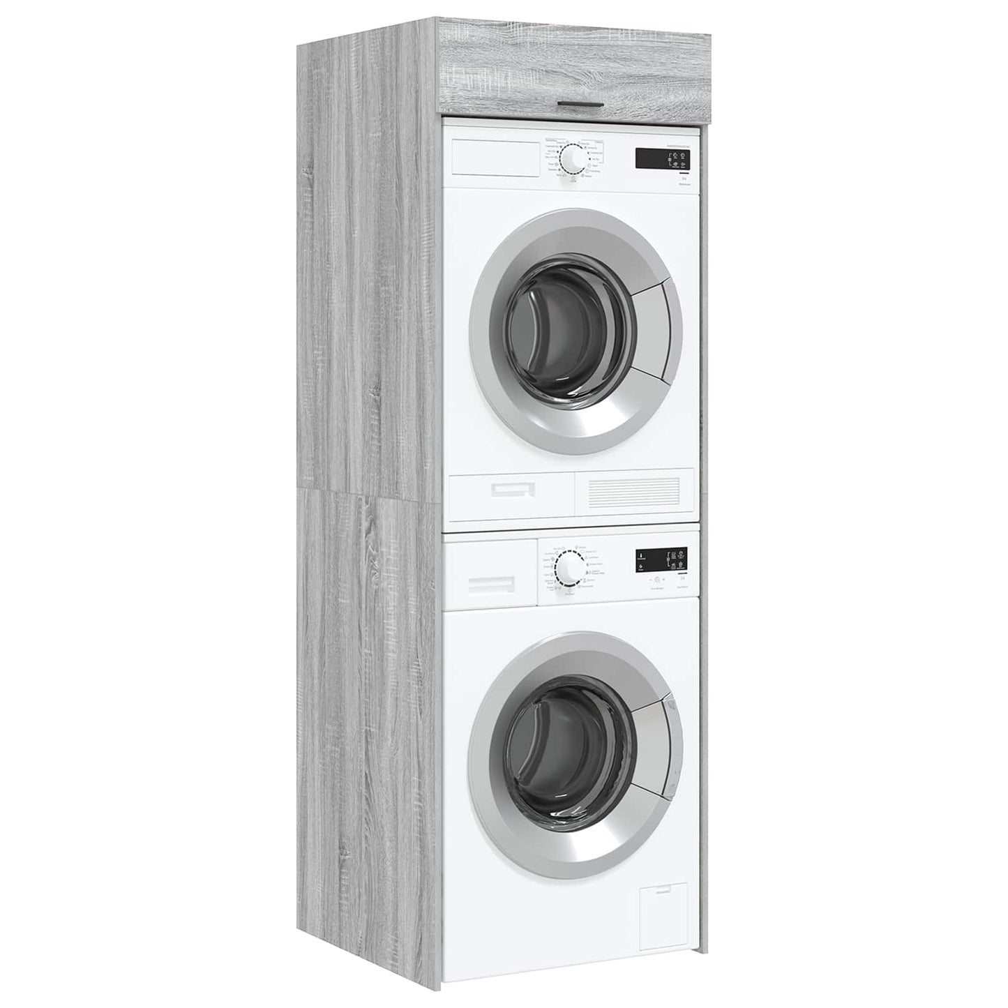Wasmachinekast Grijs Sonoma 67,5 x 68 x 200 cm Bewerkt hout