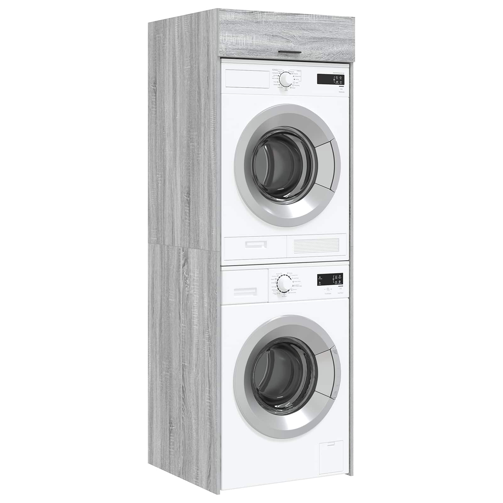 Wasmachinekast Grijs Sonoma 67,5 x 68 x 200 cm Bewerkt hout