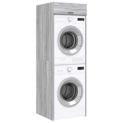 Wasmachinekast Grijs Sonoma 67,5 x 68 x 200 cm Bewerkt hout