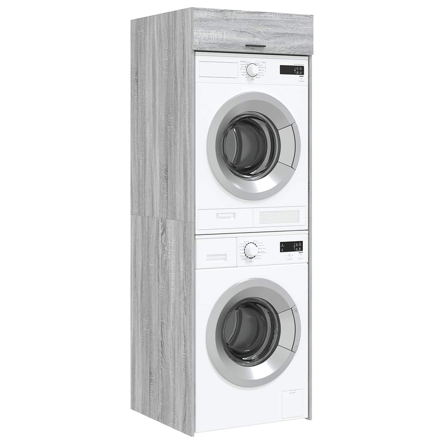 Wasmachinekast Grijs Sonoma 67,5 x 68 x 200 cm Bewerkt hout