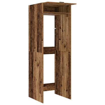 Wasmachinekast Oudhout 67,5 x 68 x 200 cm Bewerkt hout