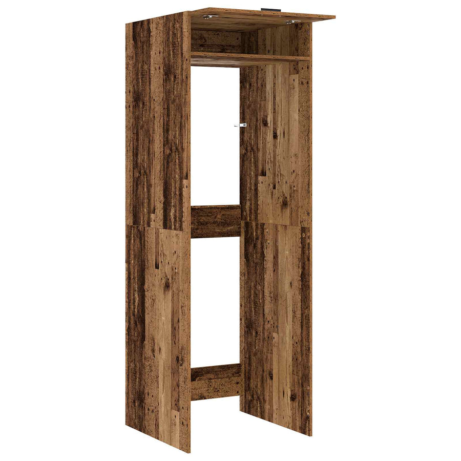 Wasmachinekast Oudhout 67,5 x 68 x 200 cm Bewerkt hout