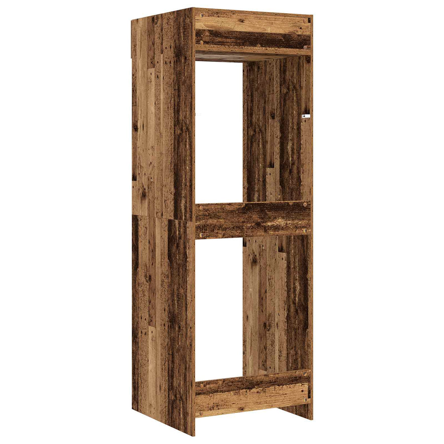 Wasmachinekast Oudhout 67,5 x 68 x 200 cm Bewerkt hout