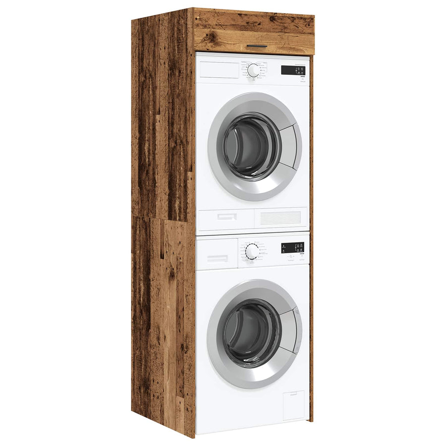 Wasmachinekast Oudhout 67,5 x 68 x 200 cm Bewerkt hout