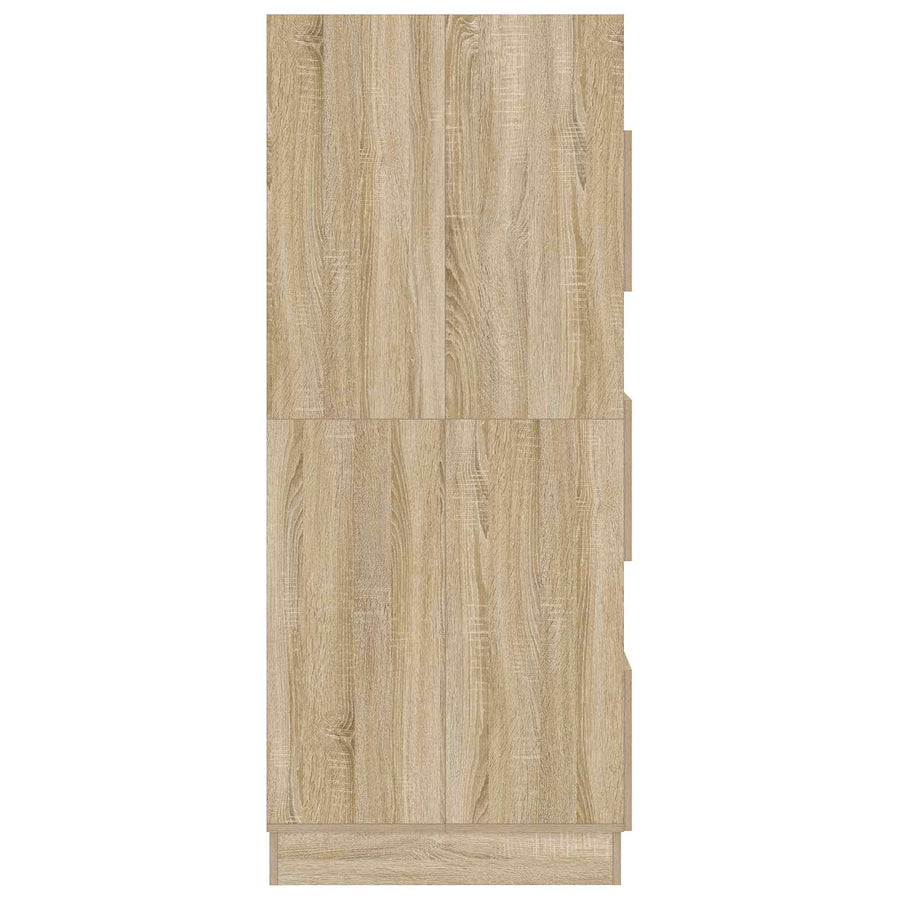 Wasmeubel met opslag Sonoma 50 x 68 x 162 cm Bewerkt hout