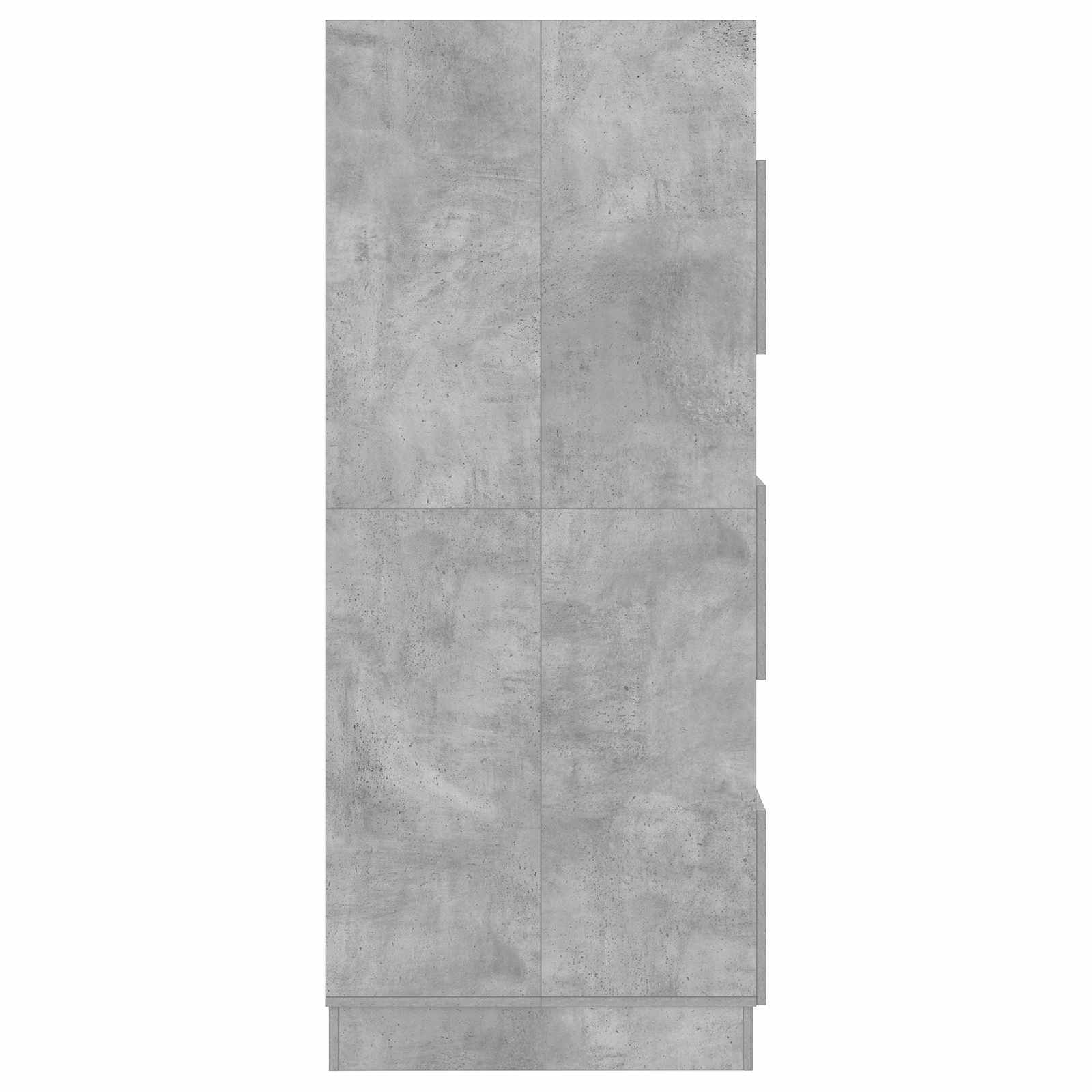 Wasmeubel met opslag Betonkleurig 50 x 68 x 162 cm Bewerkt hout