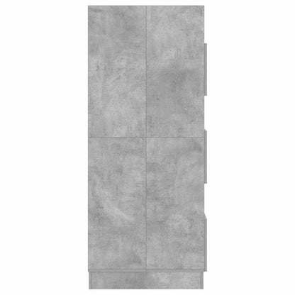 Wasmeubel met opslag Betonkleurig 50 x 68 x 162 cm Bewerkt hout