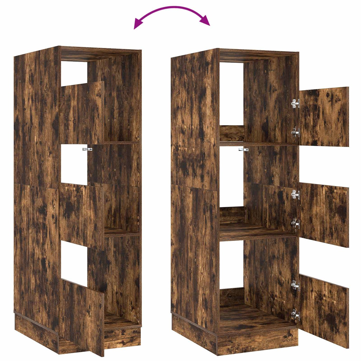 Wasmeubel Gerookt eiken 50 x 68 x 162 cm Bewerkt hout
