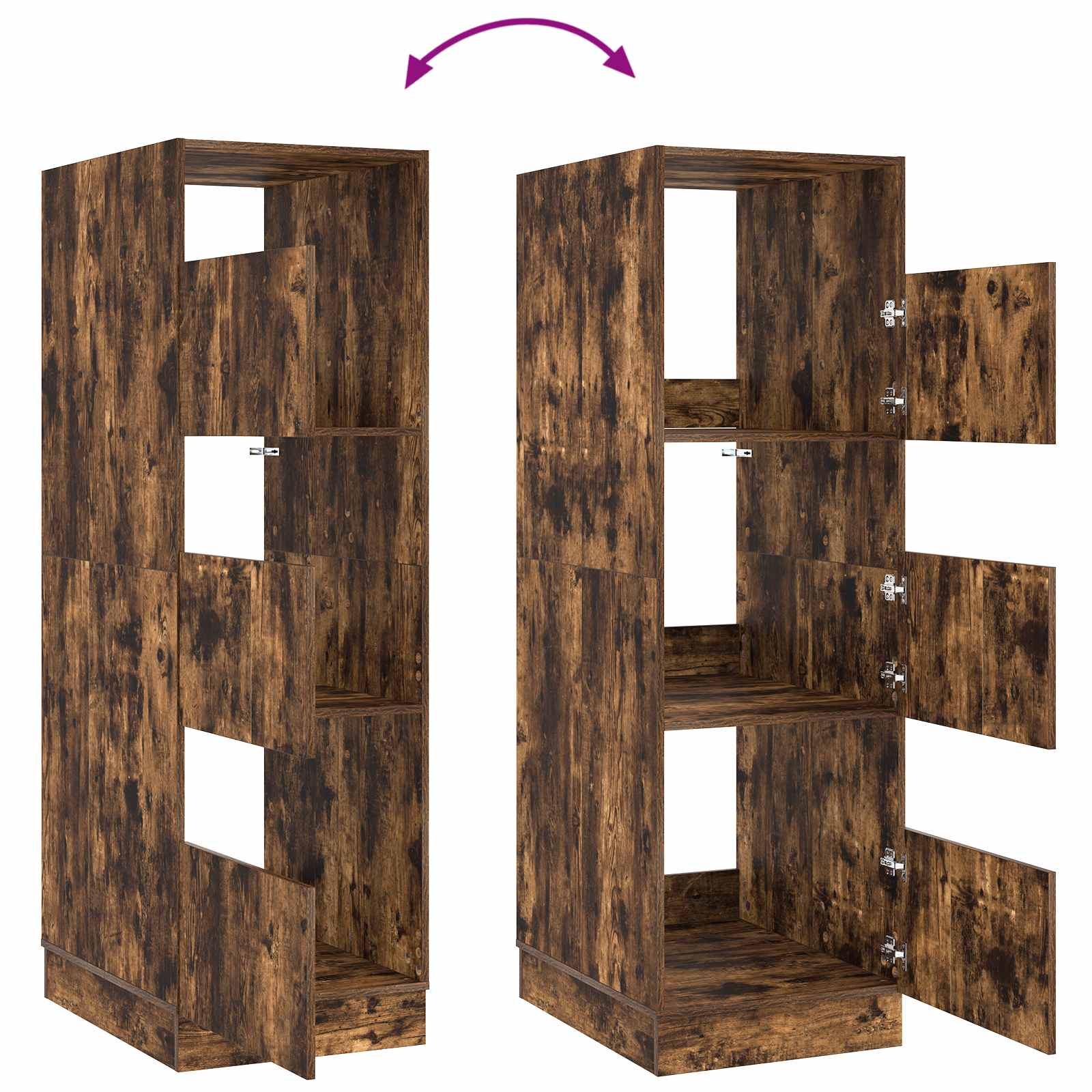 Wasmeubel Gerookt eiken 50 x 68 x 162 cm Bewerkt hout