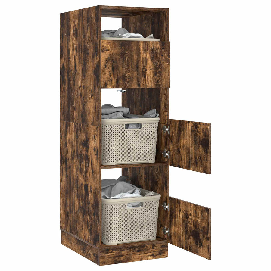 Wasmeubel Gerookt eiken 50 x 68 x 162 cm Bewerkt hout