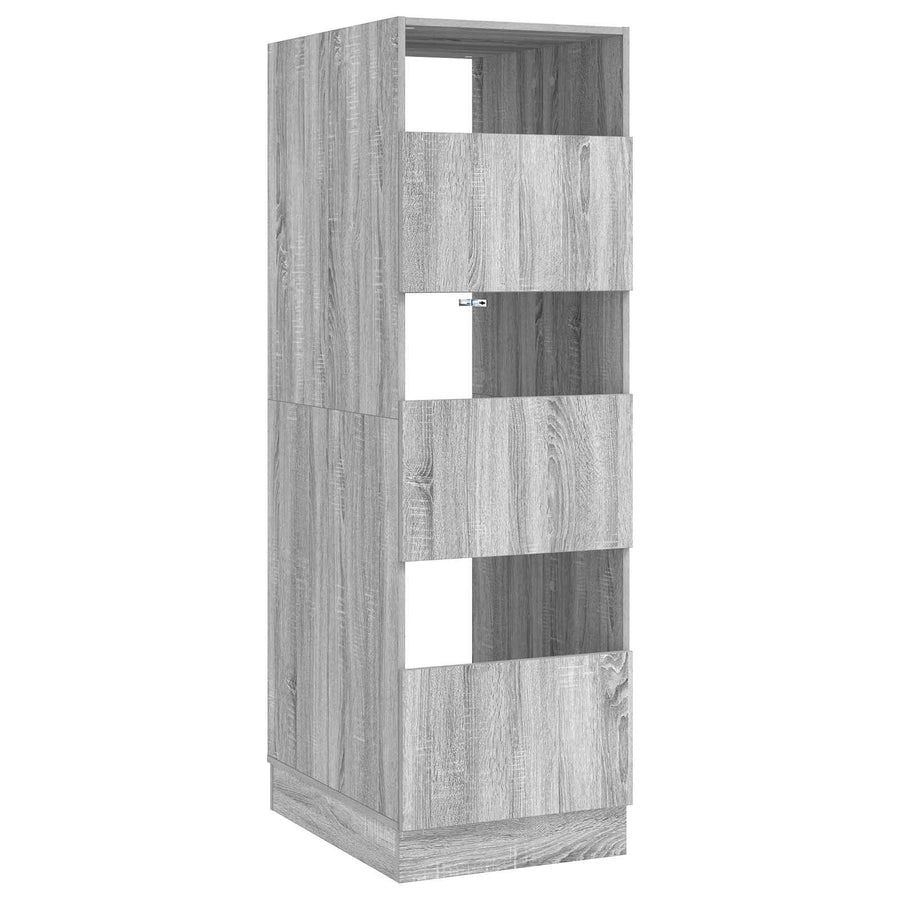 Wasmeubel met opslag Grijs Sonoma 50 x 68 x 162 cm Bewerkt hout