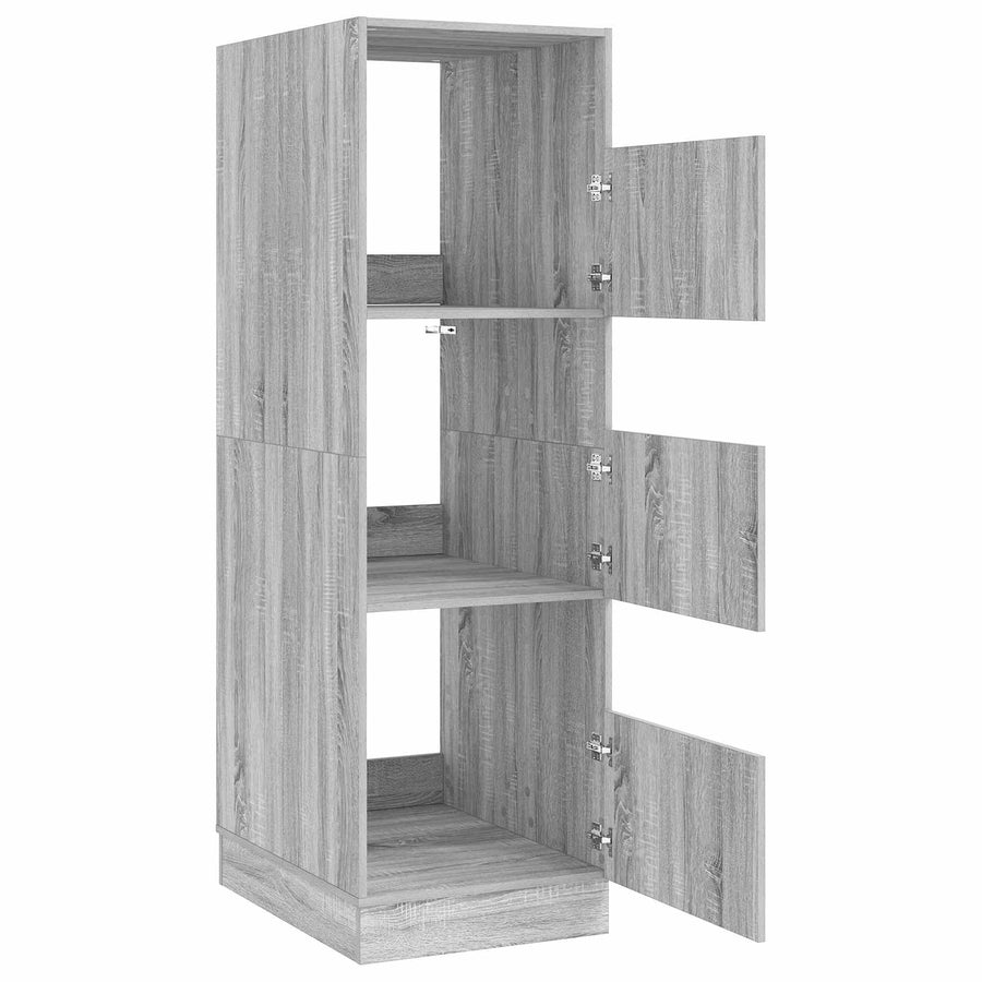 Wasmeubel met opslag Grijs Sonoma 50 x 68 x 162 cm Bewerkt hout