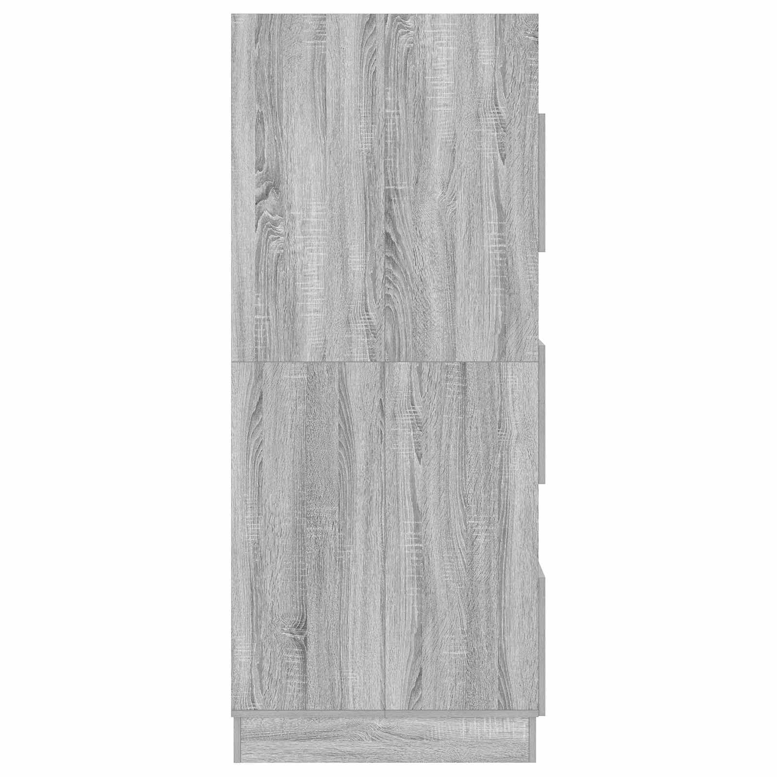 Wasmeubel met opslag Grijs Sonoma 50 x 68 x 162 cm Bewerkt hout