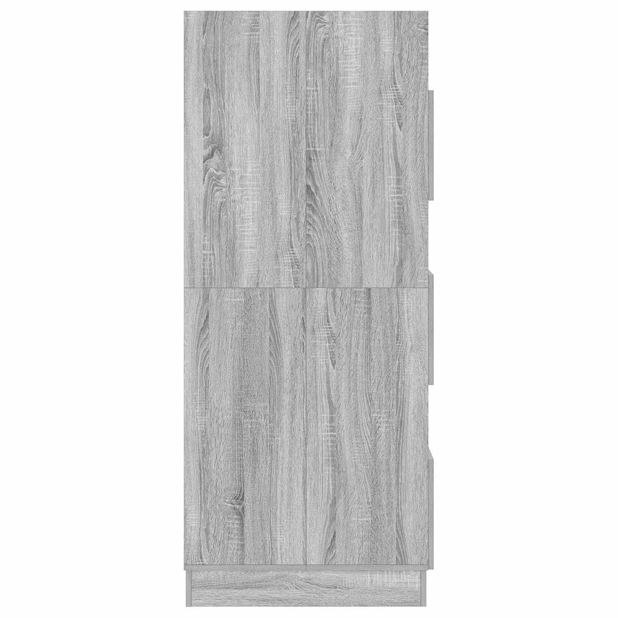 Wasmeubel met opslag Grijs Sonoma 50 x 68 x 162 cm Bewerkt hout